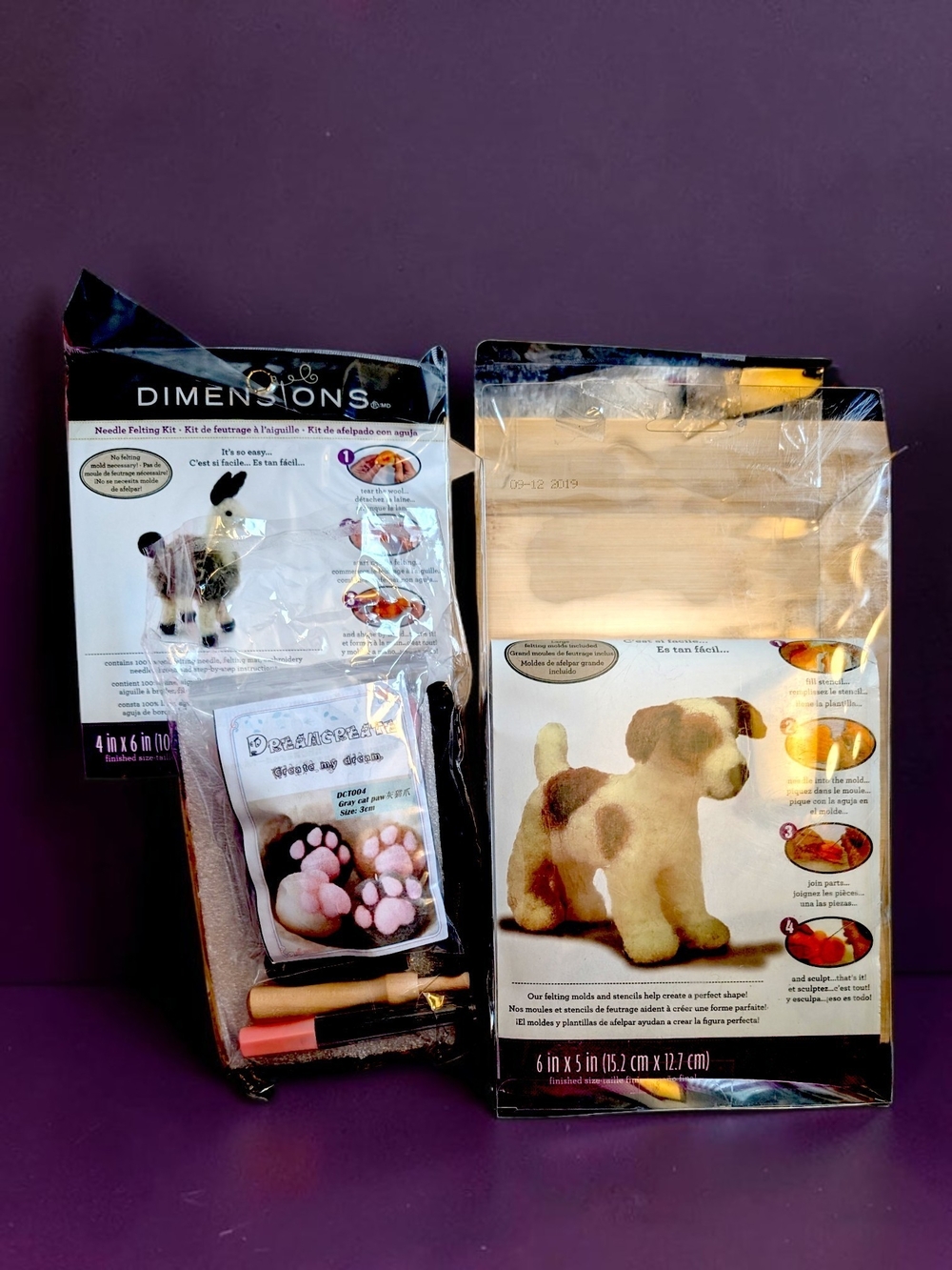 Needle Felting Items - Includes a 3D Puppy Silicone Mold